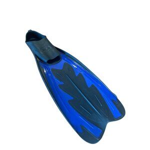 Scuba Max Full Foot Diving Snorkeling Swimming Fins Flippers Blue Black Sz M 7-9